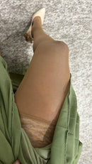 Meia de Compressão Sheer Soft Coxa com Pé Aberto